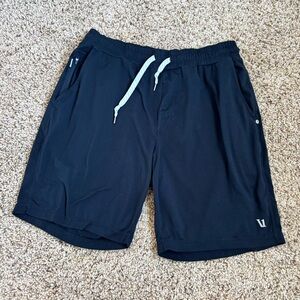 Men's Black Vuori Athletic Drawstring Shorts